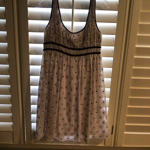 Silk cream dress with embroidery